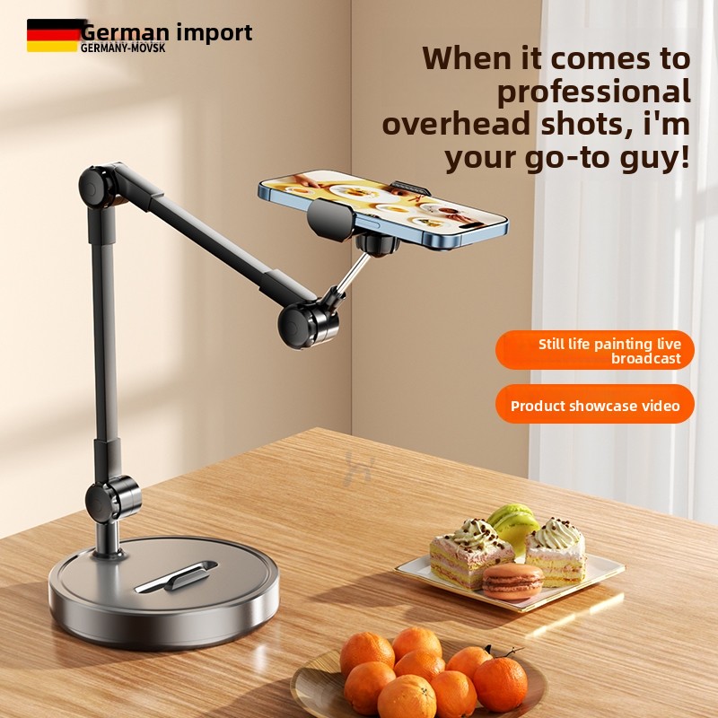 Woodworking Online Course - Desktop-Handyhalterung mit Stativ für Live-Streaming, Lebensmittelfotografie,