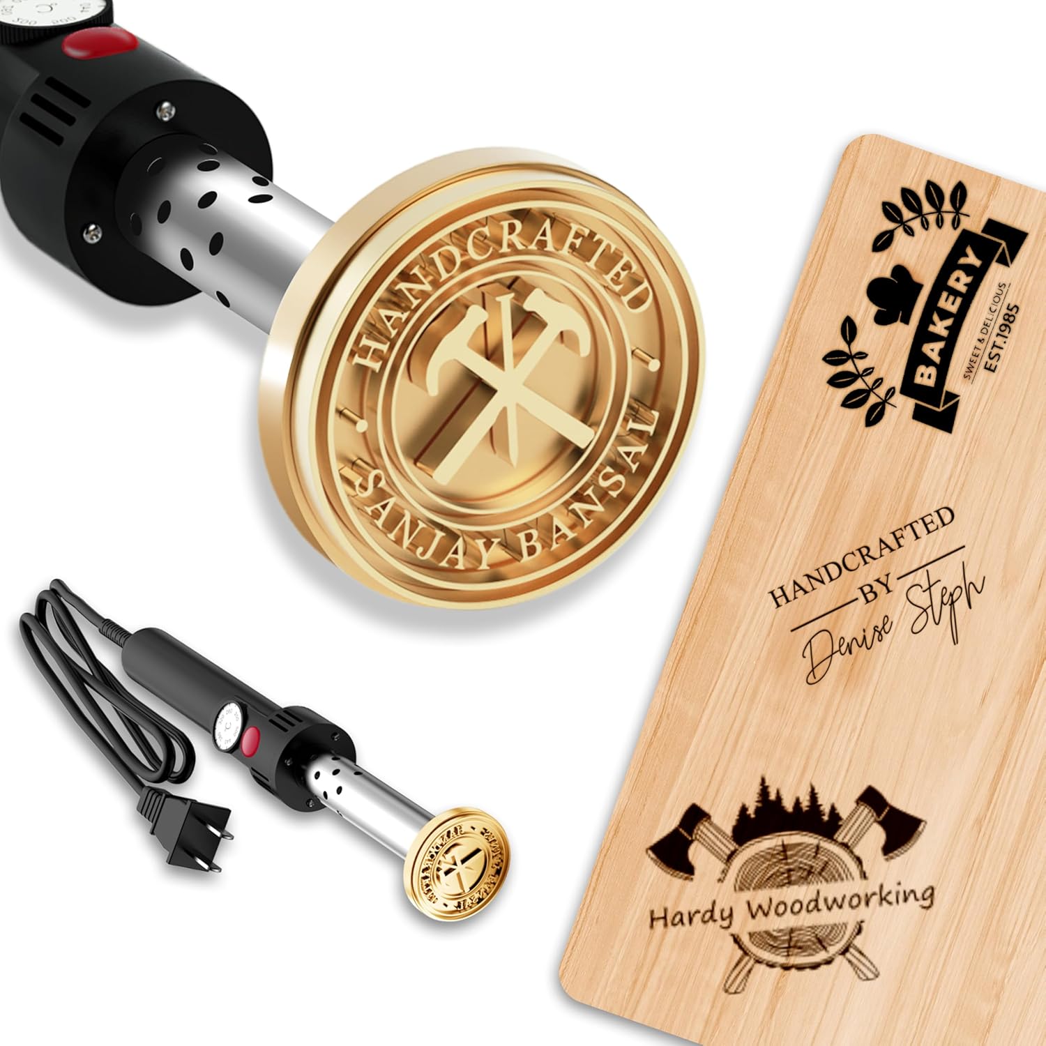 Woodworking Logo Design Free - Individuelles Elektrisches Brandeisen für Holz Personalisierter