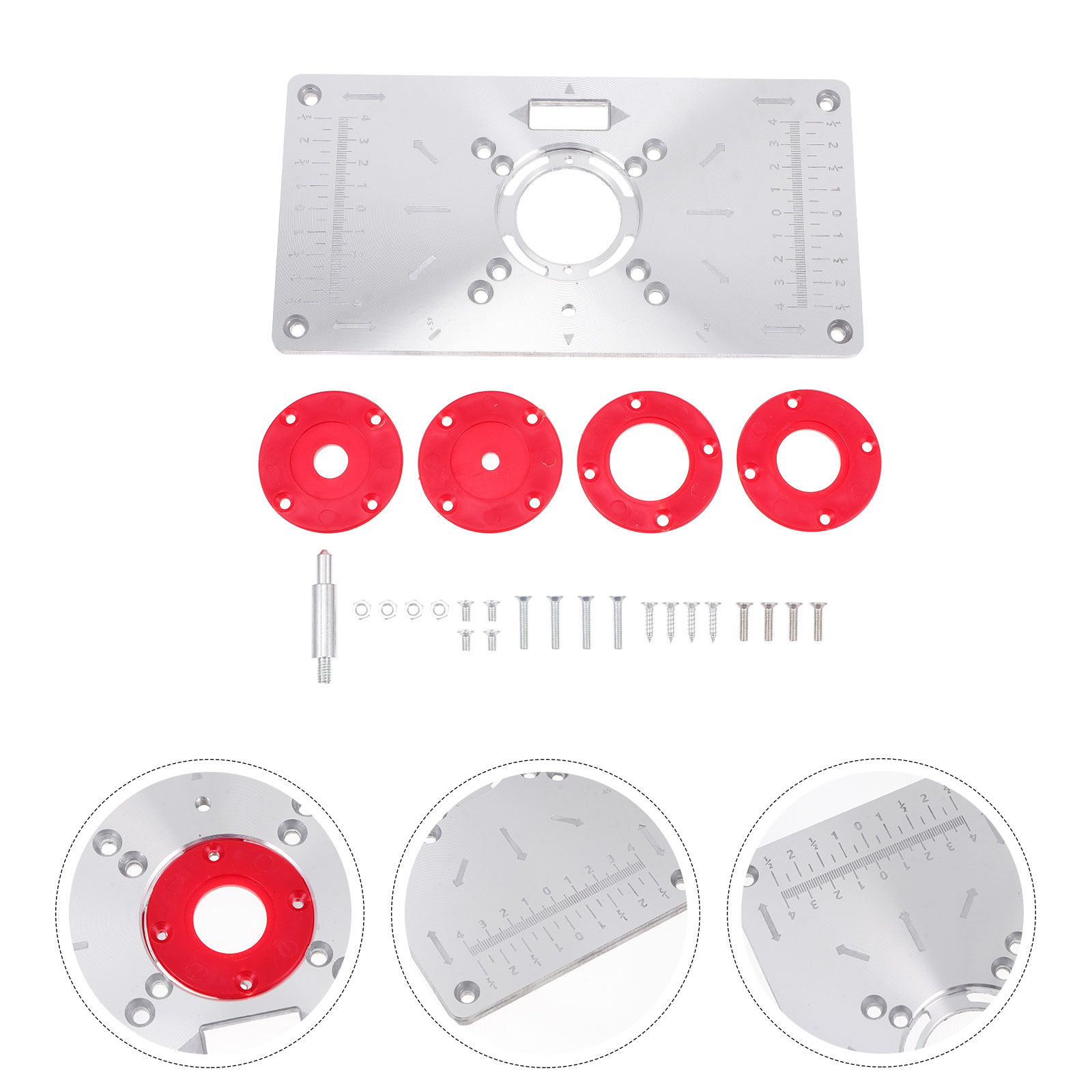 Woodworking Tools - 1 Set 1 Set Aluminiumlegierung Frästisch-Einlegeplatte